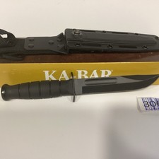KA-BAR 1258 5.25in 1095 Short Tactical Black Fighting Knife Hard Sheath USA picture