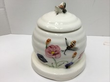 Vtg Beehive Ceramic Honey Pot 3.5 X 4 picture
