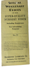 Rochester Landscape Co Wholesale Price List Nursery Stock No 77 NY Evergreens picture