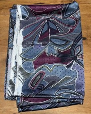 Vtg 1970s Jacquard Fabric Dress Yardage Psychedelic Abstract Geometric Dotted ** picture