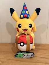 2019 Pokemon Center Pikachu Plush Birthday Edition - Great Condition  picture
