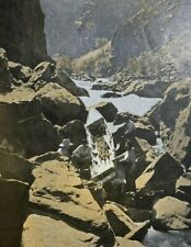 1909 Exploring the Black Canon Gunnison River  illustrated picture
