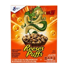 RARE Dragon Ball Z Shenron Reese’s Puffs Factory Sealed Cereal Box picture