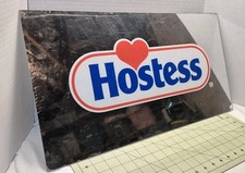 Vintage Hostess Heart Logo Mirrored Acrylic / Plastic Rack Topper Sign 12x22  picture