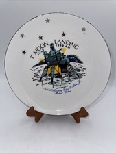 Apollo 11 Moon Landing Commemorative Plate Salisbury Made In England Ceramic GC picture