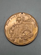 Vintage Pope Pius XII Rome 3-12-1939 Medal Behold Saint Christopher Religious picture