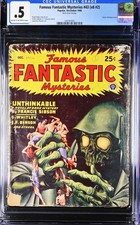Famous Fantastic Mysteries 43 Classic Skull Skeleton Cvr SCARCE CGC 0.5 picture