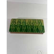 MCM Ernest Sohn Copper Enameled Wood Playing Card Trinket Box Green 4 x 9