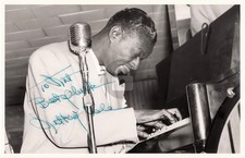 Nat King Cole Signed Autograph Photo Postcard COPY picture