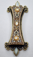 Michal Golan Mezuzah Mother of Pearl Jeweled Handmade in USA picture