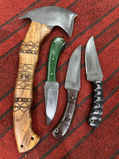 Lot of 4 Handmade Compatible With Winkler Knives Tomahawk Axe Knife Carbon Steel picture