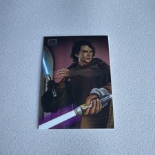 2024 Topps Chrome Star Wars Galaxy Anakin Skywalker Stops Mace Windu Prism #/75 picture