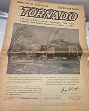 TORNADO RARE Special Feature June 18, 1953 Worcester Telegram newspaper 40 Pages picture