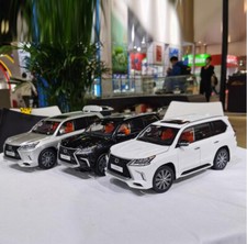 LCD 1/18 Toyota Lexus LX570 Diecast Model Car Gifts Display Black/White/Silver picture