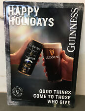 Guinness beer happy holidays metal sign good things come to those who give 17x12 picture