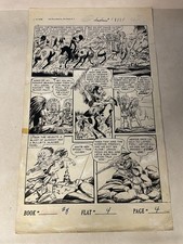 INDIANS #8 original comic book art 1951 FICTION HOUSE MANZAR DETAILED ART IGER picture