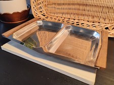 Vintage Mid Century Modern Stelton Stainless Steel Divided Serving Dish picture