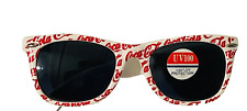 New Old Stock 1980s Coca-Cola Plastic Advertising Sunglasses Red White picture