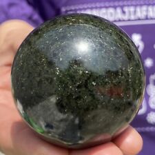 380g Natural Olivine Peridotite Sphere Gemstone Crystal Emerald Ball Healing picture