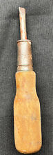 Rare Vintage Pexto RS&W Co. Perfect Wood Handle Flathead Screwdriver 5” Long picture