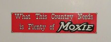 Vintage Ande Rooney Moxie Soda Porcelain Advertising Sign (NOS) picture