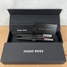 Hugo Boss Gear Minimal Black Rollerball Pen HSN1895b - Set Of 2 - New In Box picture
