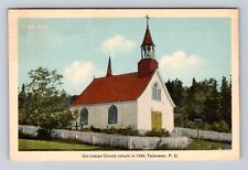 Tadoussac Quebec-Canada, Old Indian Church, Antique Vintage c1936 Postcard picture