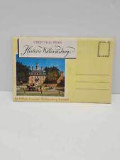 Greetings From Historic Williamsburg Vintage Souvenir Folder Postcard Packet picture