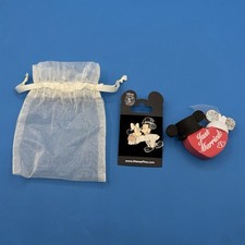 2008 Disney World Mickey Groom Minnie Bride Wedding Just Married Pin NEW picture