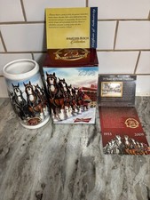 Budweiser Holiday Stein Clydesdales 75th Anniversary 2008 New in Box w/COA picture