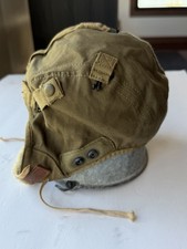 WWII USAAF Type A-9 Flight Helmet 1942 Poughkeepsie Leather Coat Co Size XL NICE picture