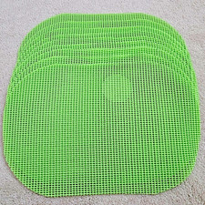 Better Home Set of 9 Retro Molded Foam Neon Green Placemats 11.5