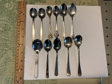 Lot of 11 Vint. Souvenir Collector Spoons BOAC,ROLEX,ENGLAND,NARCIS,HENRY,HOTEL picture