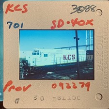 Vintage KCS 701 Locomotive SD-40X Train 35mm Slide Kansas City Southern 1979 picture