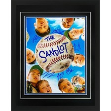 The Sandlot Cast Autographed Vertical (Looking up at Faces) Deluxe Framed 11x14 picture