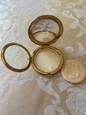 Vintage 1960's Stratton Powder Compact Gold Floral Embossed Unused picture