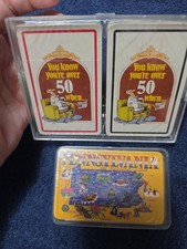 Lot Of Vintage Novelty 2 Playing Card Gift Sets picture