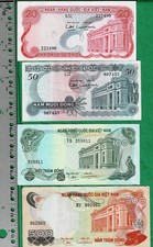 South Viet-Nam 20, 50, 100 & 500 Đồng 1970- 4 Lot  Vietnam War Era Banknote picture