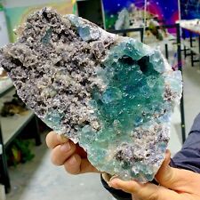 2.6LB Rare transparent BLUE cubic fluorite mineral crystal sample / China picture