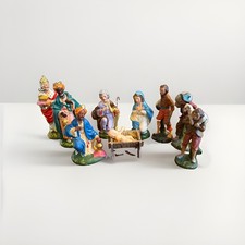 Vintage nativity 9 Piece See picture
