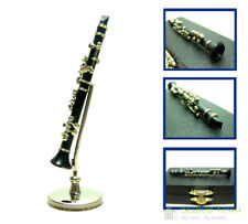 1:12 Toy Dollhouse Miniature Clarinet Musical Instrument w/ Box Stand Music Gift picture