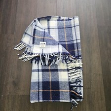 Faribo Faribault Woolen Mill Plaid Acrylic Throw Blanket 51x58 Fringe USA picture