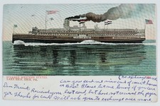 Vintage 1907 Postcard Steamer Western States Lake Erie Erie PA Ship Boat picture