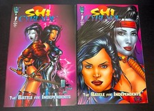 SHI CYBLADE #1 (Crusade Comics 1995) -- Plus SILVESTRI VARIANT -- VF picture