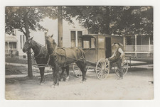SUPER   Circa 1910 RPPC - Horse Drawn Milk Wagon, NEWARK, Ohio. picture