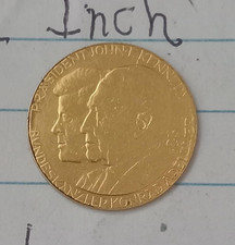 President John F Kennedy German Chancellor Konrad Adenauer 900 Gold Medal Coin  picture