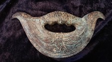 Antique Thai Buddhist Ceremonial Bronze Blade  -  Hand  Sand Cast Ritual Axe picture