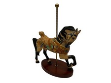 Franklin Mint Leopard Saddle Horse Treasury Of Carousel Art Porcelain Horse picture