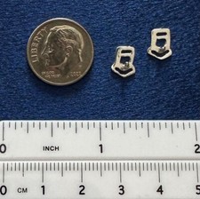 SULSER SADDLERY 1:9 Traditional HARNESS TRACE HANGERS/CARRIERS in White Bronze picture