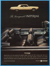 1964 Chrysler Imperial Crown Coupe Convertible Vintage 1960s Car Ad Incomparable picture